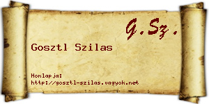 Gosztl Szilas névjegykártya